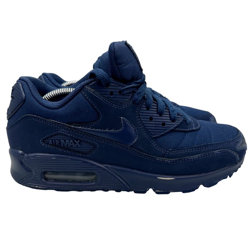 Nike Air Max 90 Navy Blue Shoes Sneakers Size US 8 Casual Outdoor Comfort Y2K - Picture 1 of 11